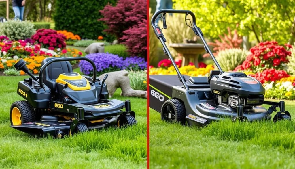 EGO ZT5207L vs gas mowers