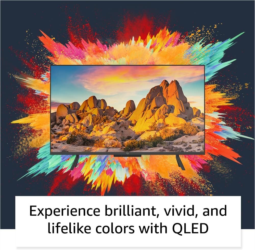 Amazon Fire TV 50 Omni QLED Series 4K UHD smart TV, Dolby Vision IQ, Fire TV Ambient Experience, local dimming, hands-free with Alexa