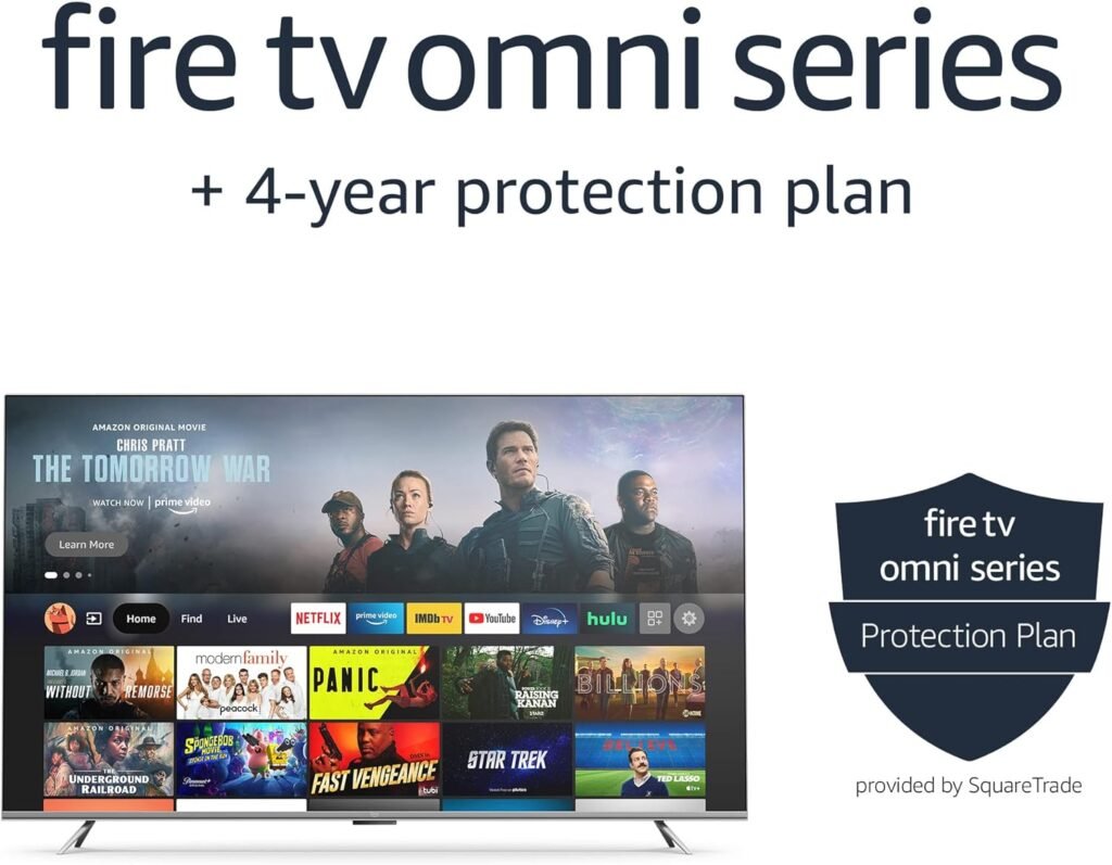 Amazon Fire TV 65 Omni Series 4K UHD smart TV with Dolby Vision, hands-free with Alexa + 4-Year Protection Plan