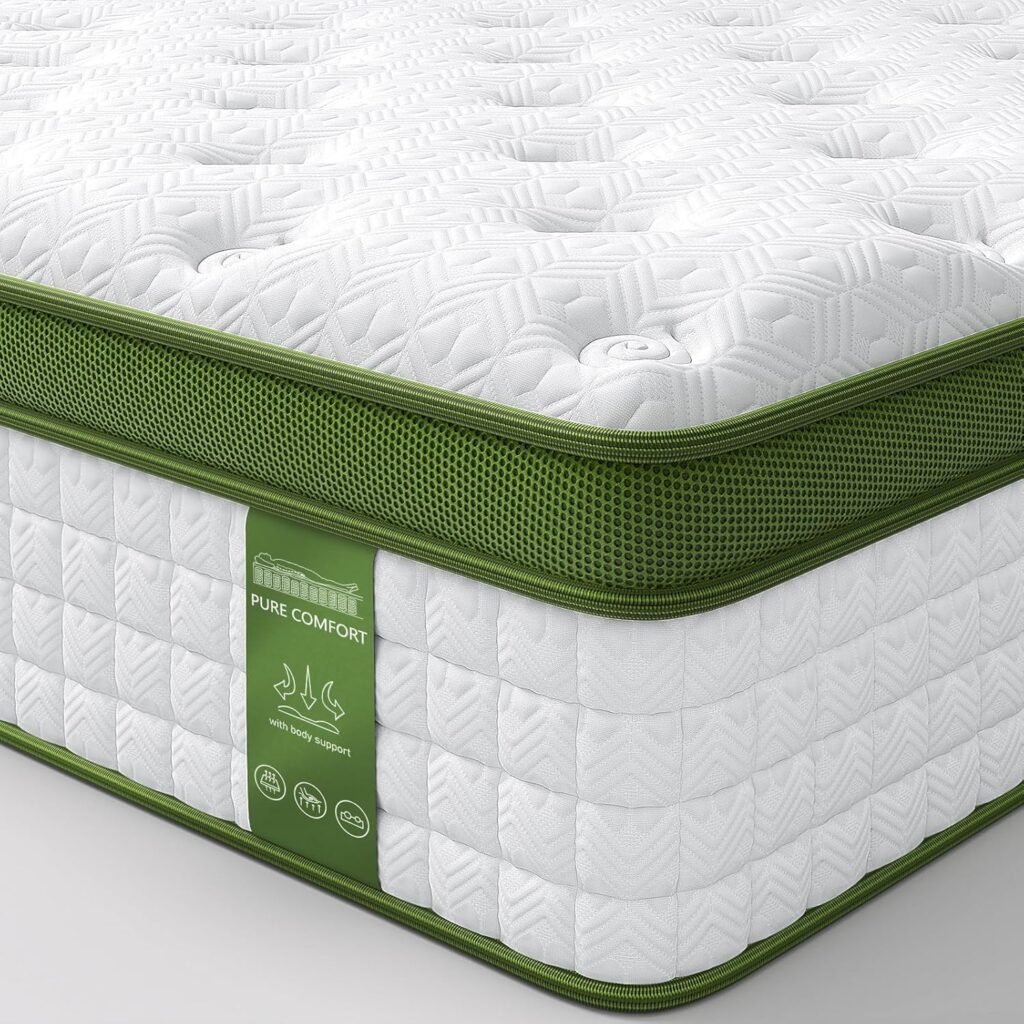 BedStory Queen Mattress, 14 Inch Hybrid Mattress Queen Size in a Box with Gel Memory Foam and Pocket Springs, Medium Firm Mattress, Pressure Relief  Motion Isolation, CertiPUR-Us Certified, No Odor