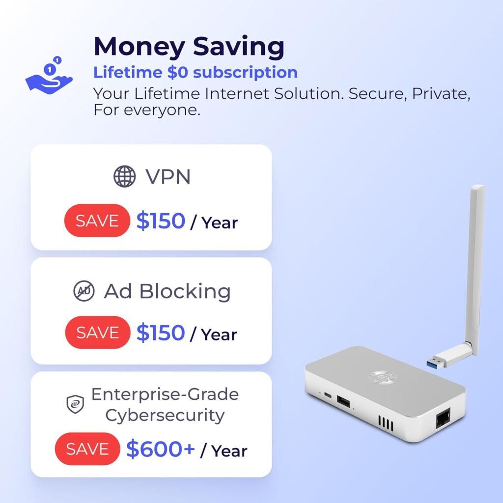 Deeper Connect Air Pocket-Sized Wireless Travel VPN Router Portable Wireguard OpenVPN DPN WiFi Router