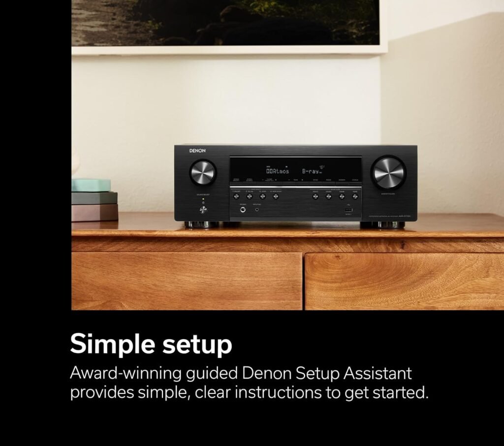 Denon AVR-S770H 7.2 Ch Home Theater Receiver - 8K UHD HDMI Receiver (75W X 7), Wireless Streaming via Built-in HEOS, Bluetooth  Wi-Fi, Dolby TrueHD, DTS Neural:X  DTS:X Surround Sound