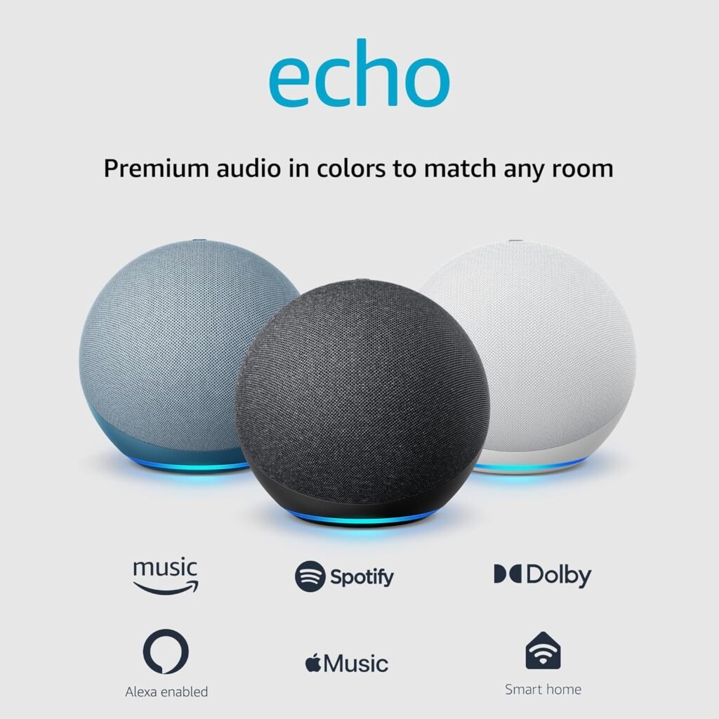 Echo (4th Gen) bundle with Made for Amazon Battery Base for Echo - Charcoal