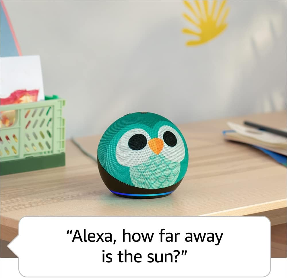 Echo Dot (5th Gen) Kids Owl with Echo Glow