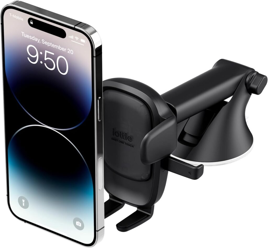 iOttie Easy One Touch 6 Universal Car Mount Dashboard  Windshield Suction Cup Phone Holder for iPhone Samsung, Google, All Smartphones