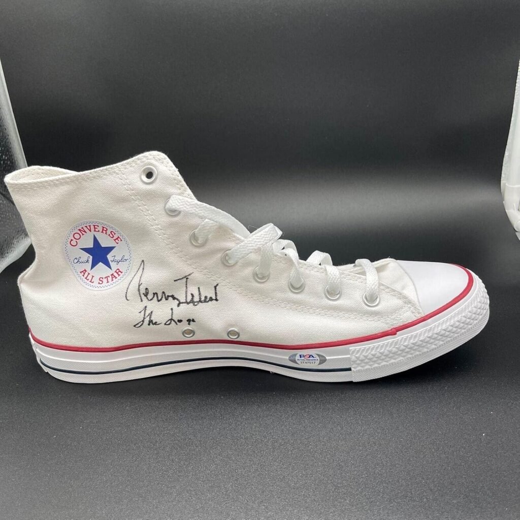 Jerry West signed Converse Chuck Taylor Left Shoe PSA/DNA Los Angeles Lakers - Autographed NBA Sneakers