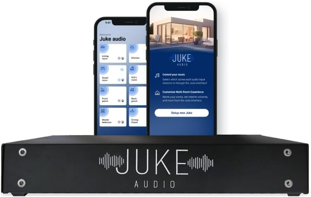 Juke-8: 8 Zone Multi-Room Amplifier | Stream Wirelessly via Airplay 2, Spotify Connect, Bluetooth, DLNA | App Controlled Audio System