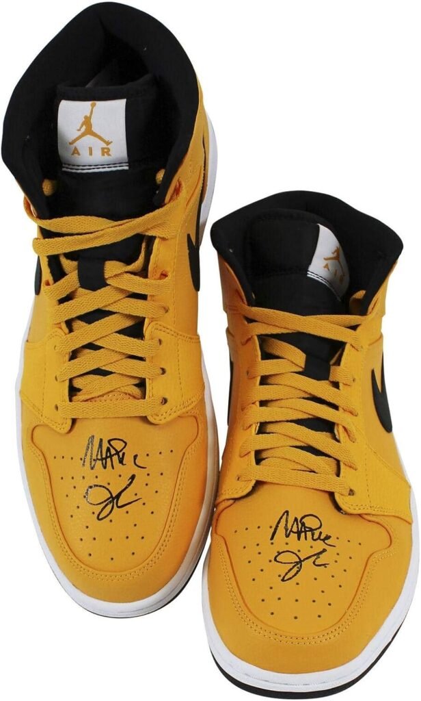 Lakers Magic Johnson Signed 2018 Nike Air Jordan 1 Mid Size 11.5 Shoes w Box BAS - Autographed NBA Sneakers