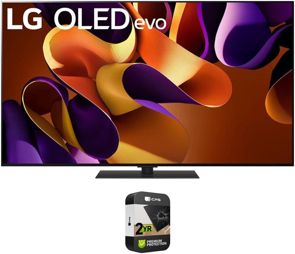 LG OLED65G4SUB 65 Inch OLED evo G4 Series Smart TV 4K HDR (2024) Bundle with 2 YR CPS Enhanced Protection Pack