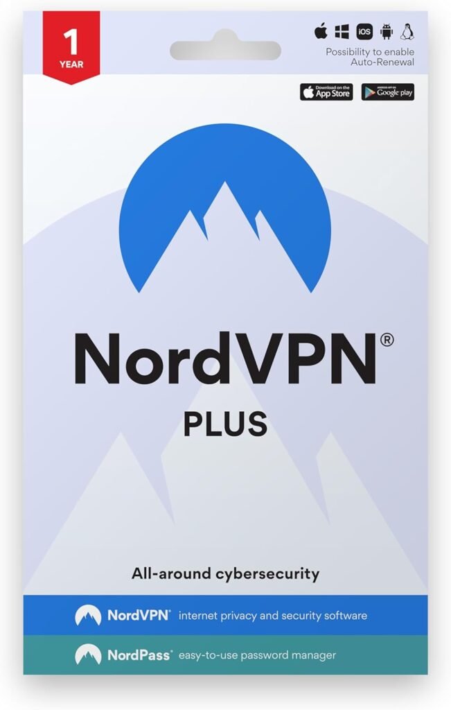 NordVPN Standard - 1-Year - VPN  Cybersecurity Software For 10 Devices – Block Malware, Malicious Links  Ads, Protect Personal Information - PC/Mac/Mobile [Online Code]