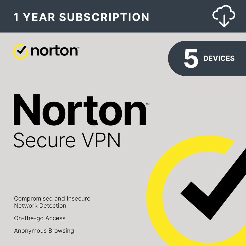 Norton Secure VPN 2024 for up to 5 Devices (Download)