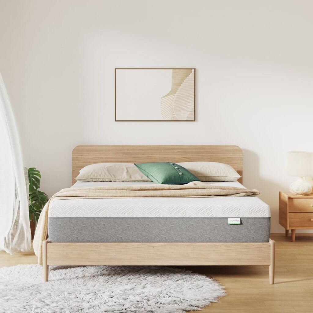 Novilla Queen Mattress, 6-Inch Gel Memory Foam Mattress for Cool Night  Pressure Relief，Medium Firm Queen Size Mattress in a Box, Blis