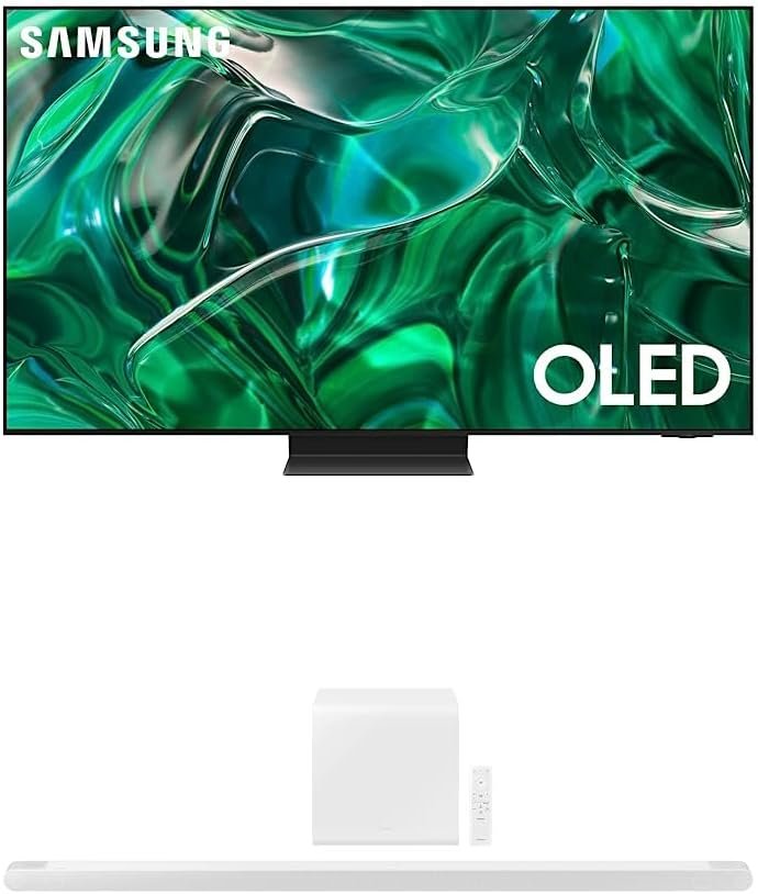 SAMSUNG 77-Inch Class OLED 4K S95C Series Quantum HDR Smart TV w/Dolby Atmos, Object Tracking Sound+, Q Symphony, Motion Xcelerator Turbo Pro, Gaming Hub, Alexa Built-in (QN77S95C, 2023 Model)