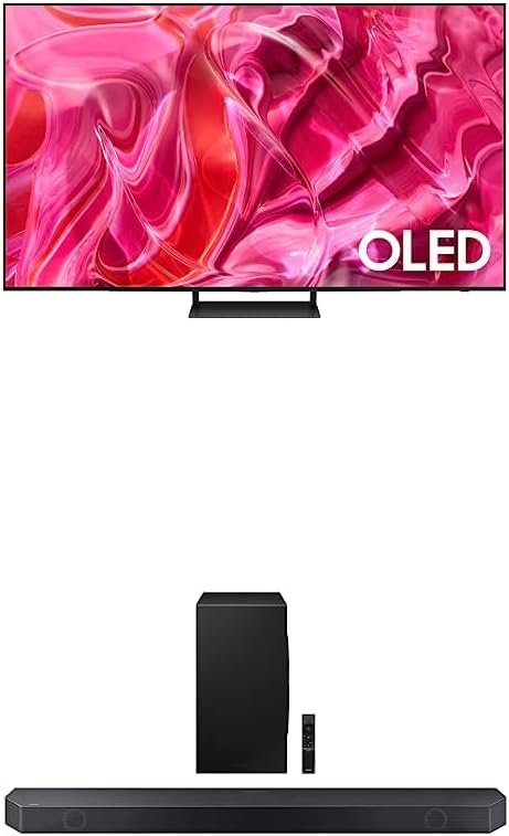 SAMSUNG 83-Inch Class OLED 4K S90C Series Quantum HDR, Dolby Atmos Object Tracking Sound Lite, Ultra Thin, Q-Symphony 3.0, Gaming Hub, Smart TV with Alexa Built-in (QN83S90C, 2023 Model)