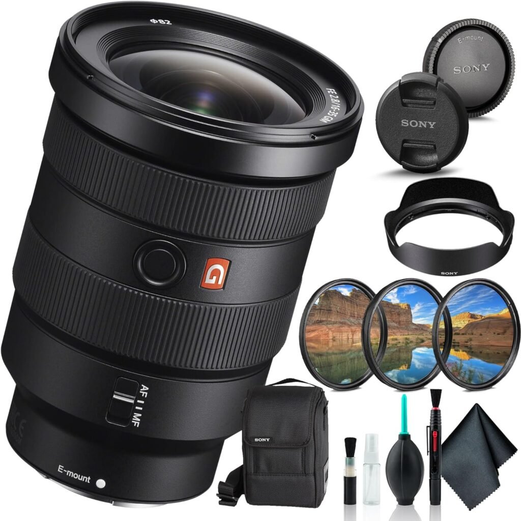 Sony FE 16-35mm f/2.8 GM Lens SEL1635GM, Filter Kit, Cap Keeper, Cleaning Kit, and More