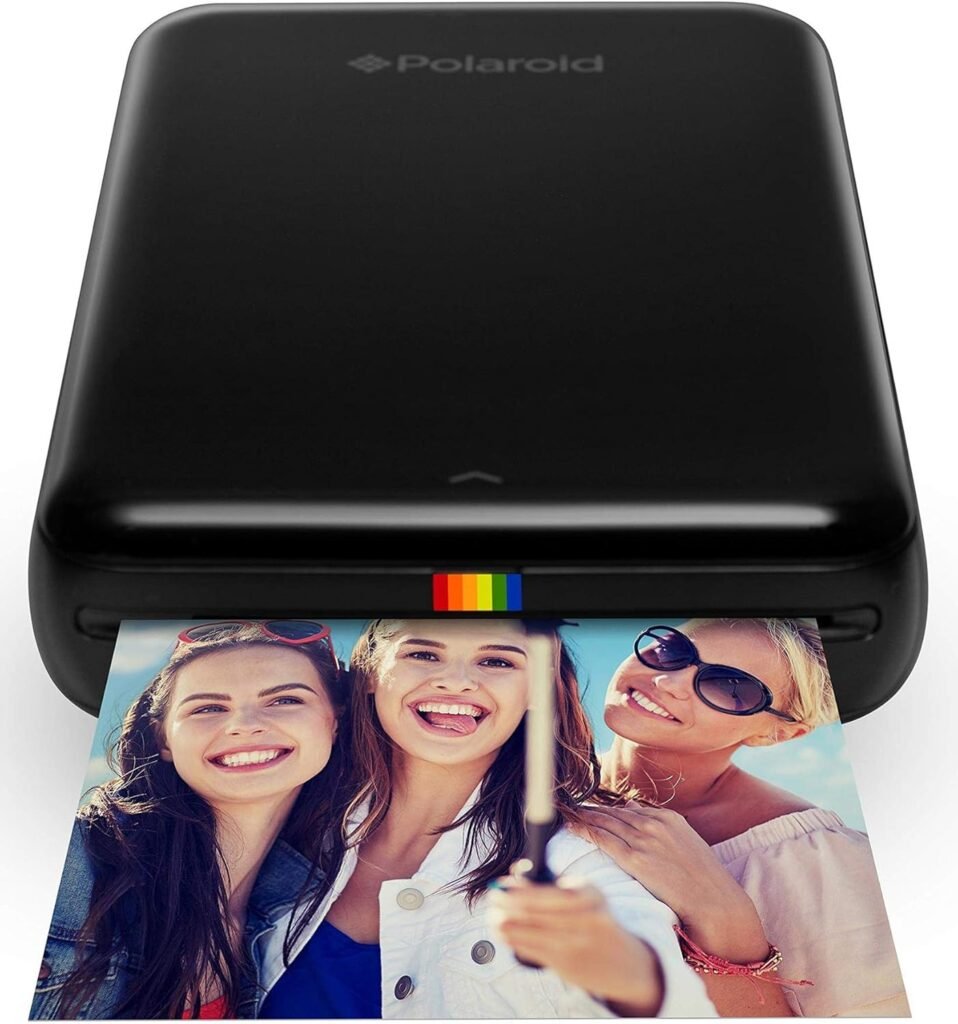 Zink Polaroid ZIP Wireless Mobile Photo Mini Printer (Black) Compatible w/ iOS  Android, NFC  Bluetooth Devices